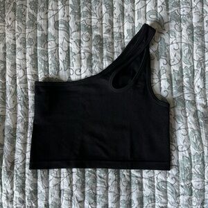 small/medium asymmetric crop top